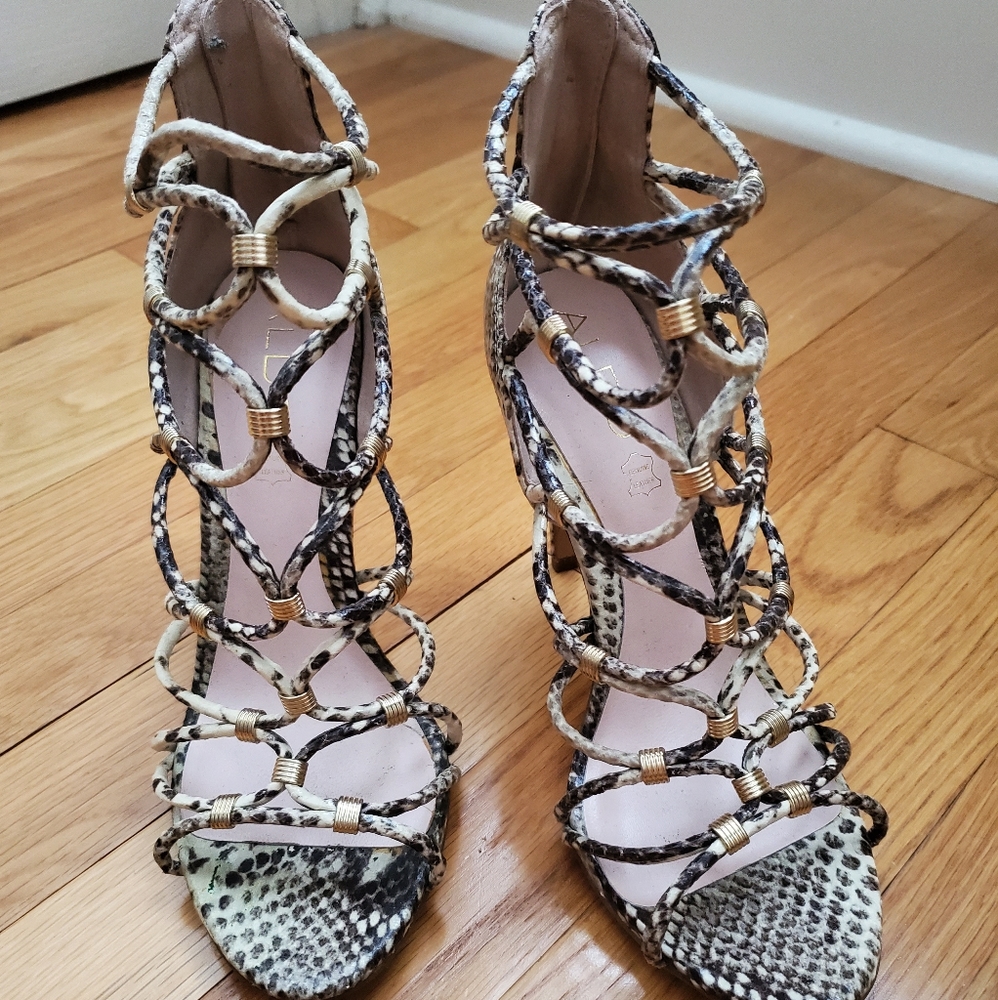 Snakeskin High Heel Sandals